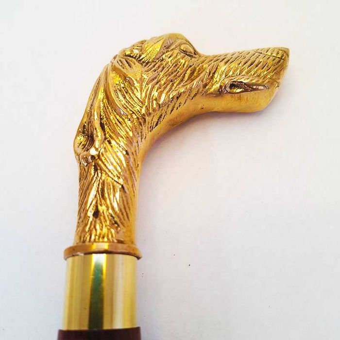 Първокласни бастуни с бронзови дръжки и тиково дърво