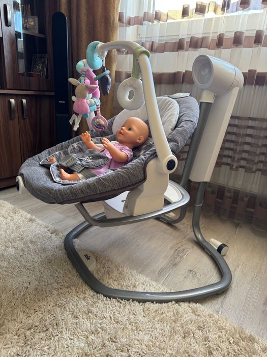Leagan si balansoar rotativ pentru bebelusi Joie  2 in 1