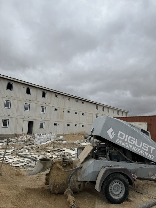 Полусухая стяжка пола за 1 день!