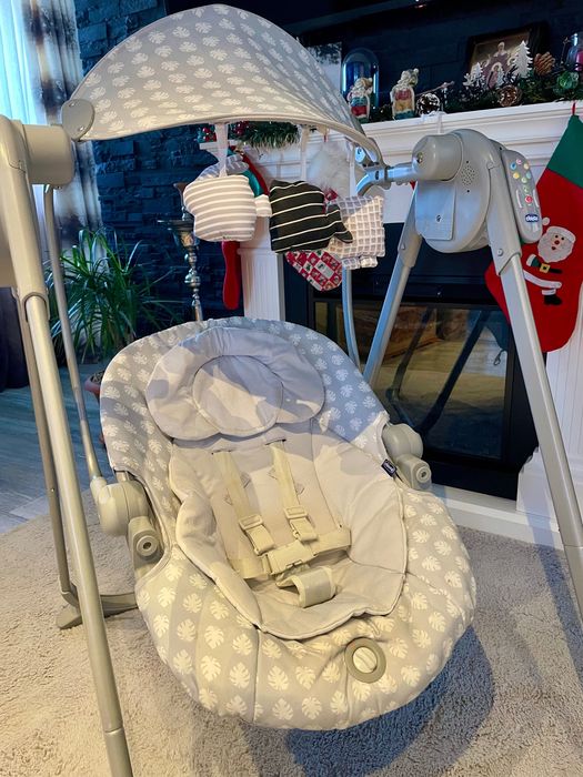 Vând Leagăn-Balansoar Chicco Polly Swing UP, Leaf (Gri)