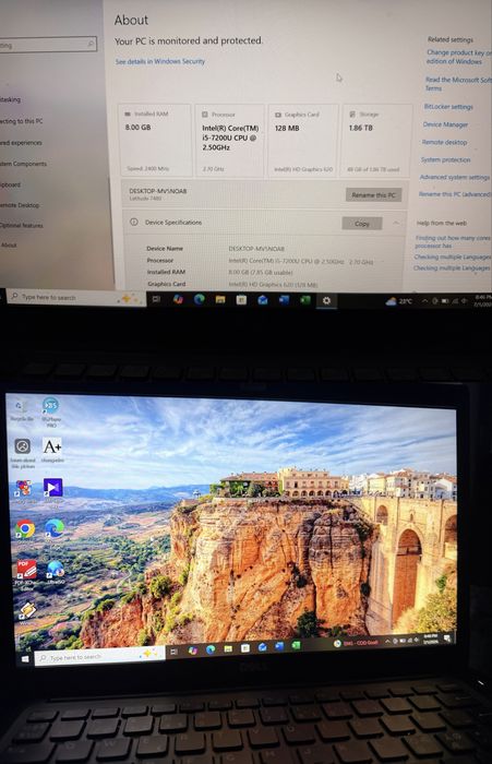 Dell 7480 i5 gen7 2Tb 8gb DDR4