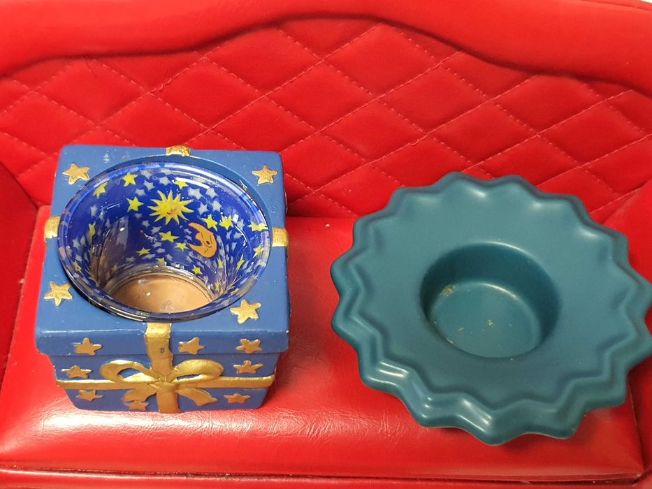 Suporturi lumanari,  farfurie pentru decorarea casei de Craciun