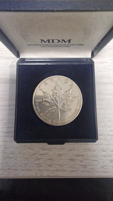 Monedă 5 dolari Canadiani 1Oz argint pur, Regina Elisabeth  II