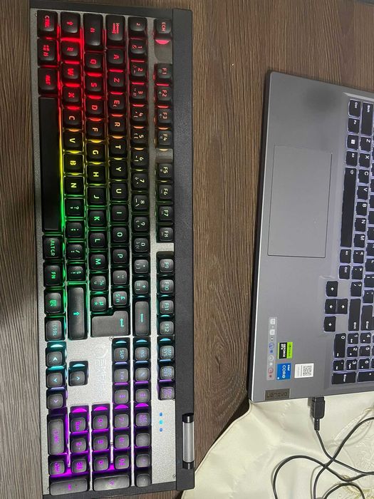 Tastatură Gaming Wireless Empire Gaming RF-K308 RGB AZERTY