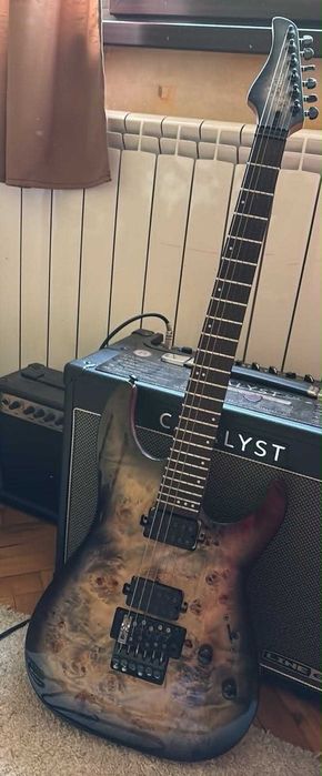 Schecter C-6 Pro FR Charcoal Burl