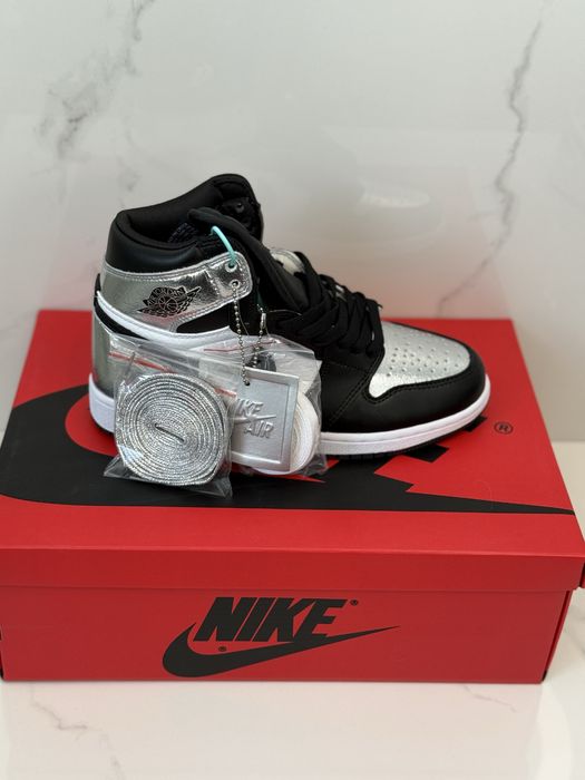 Air Jordan 1 Retro High Silver Toe Full Box VerificareColet Size 36-45