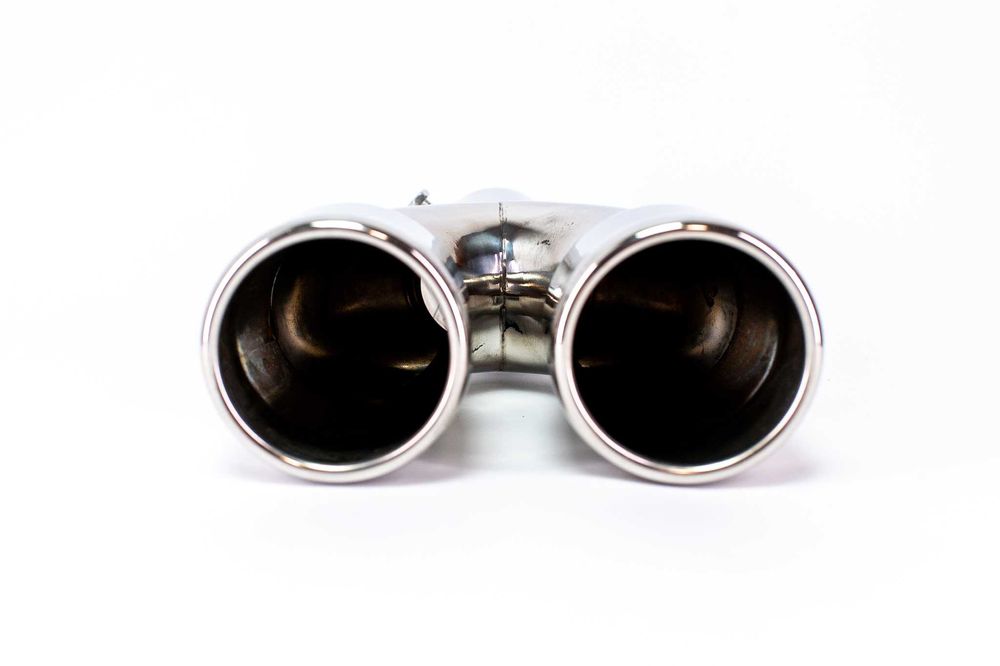 Накрайник за ауспух, двоен, неръждаема стомана