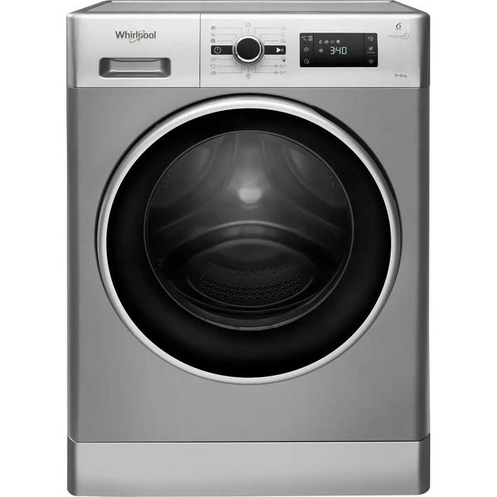Masina de spalat rufe cu uscator Whirlpool FWDG96148SBS EU FreshCare+, 1400 RPM, 9 kg spalare, 6 kg uscare