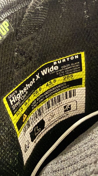 Burton Highshot X Step On Wide 43.5