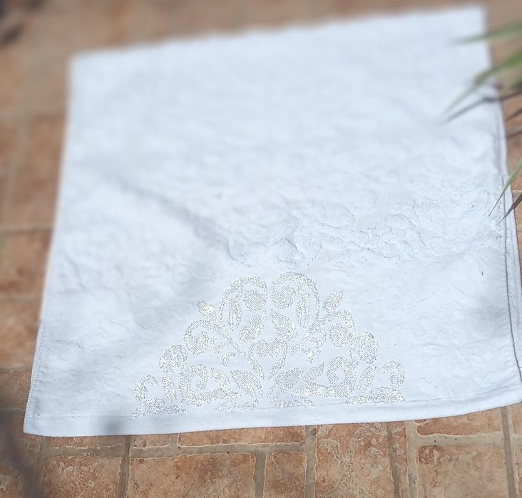 Set 3 prosoape baie 50x100 cm, albe