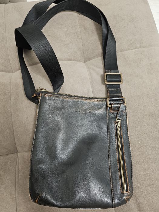 Сумка кожаная через плечо