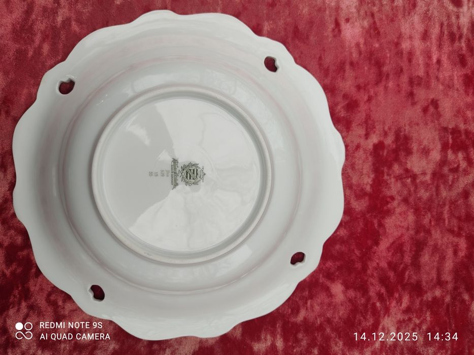 Фарфоровое блюдо Weimar, довоенная Германия