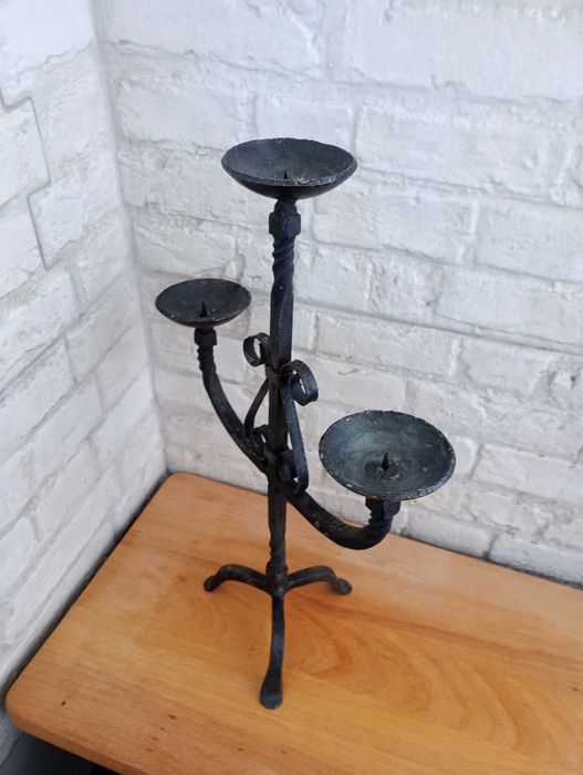 Стар свещник от ковано желязо 2 броя