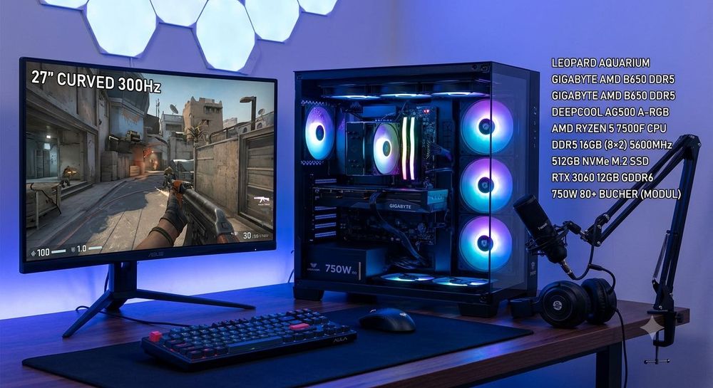 Продам компьютер ПК Rtx3060 Rayzen 5 7500 f