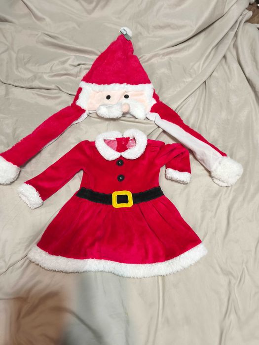 Rochiță Craciunita 6-9 luni+ caciula