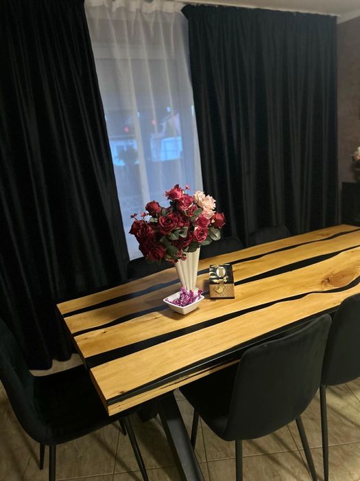 Vand masa de living cu rasina epoxidica