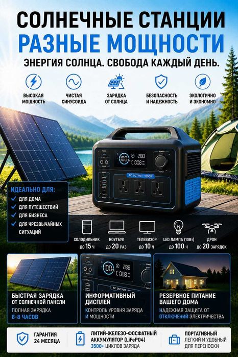 Солнечные Электростанции - для объектов, домов, хозяйств, квартир