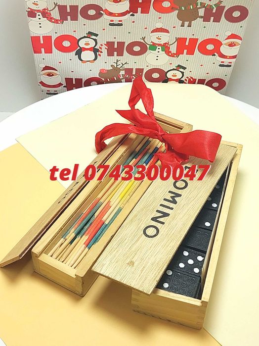 Pachet Cadou  Joc Marocoo mikadoSi Domino  Transport Gratuit