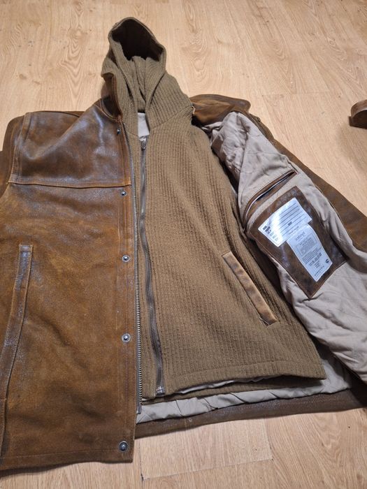 Мъжко яке XLестествена кожа с вътршен елек
