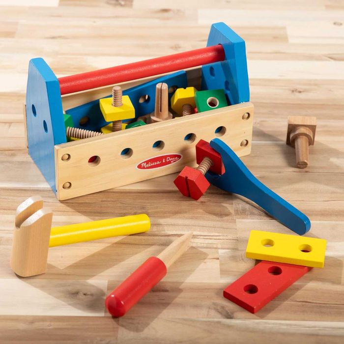 Дървена играчка Melissa & Doug Дървени инструменти с кутия за майстор