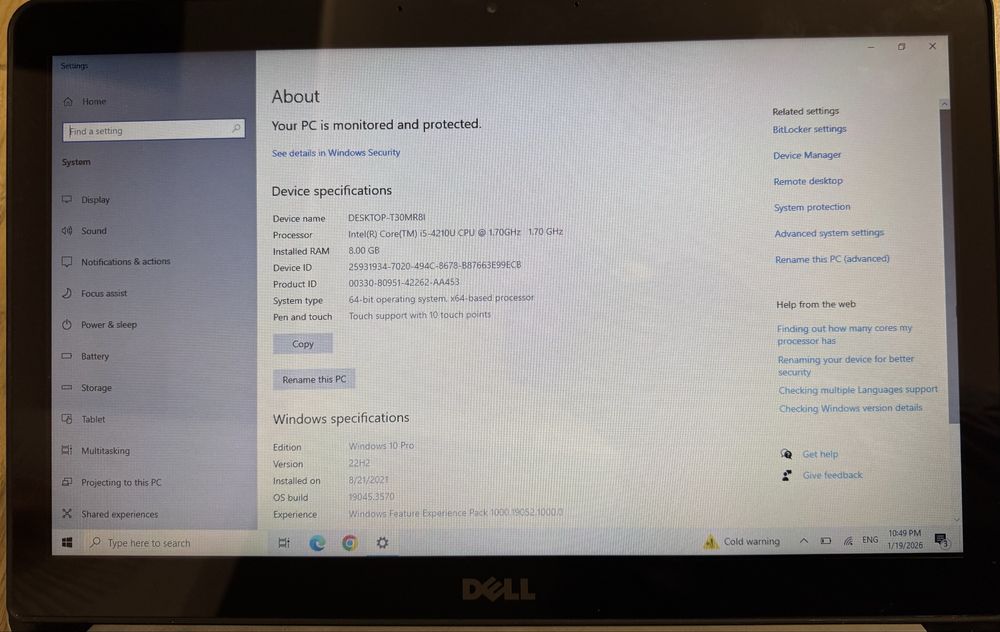 Laptop Dell Inspiron 7537 i5, 1TB SSD, Aluminiu, touchscreen,impecabil