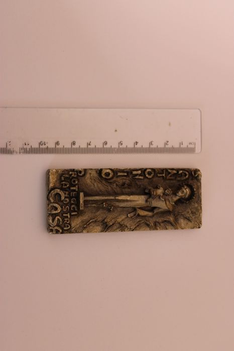 Set statueta,  placheta religioasa, medalioane,