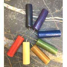 Свечи цилиндры восковые цветные