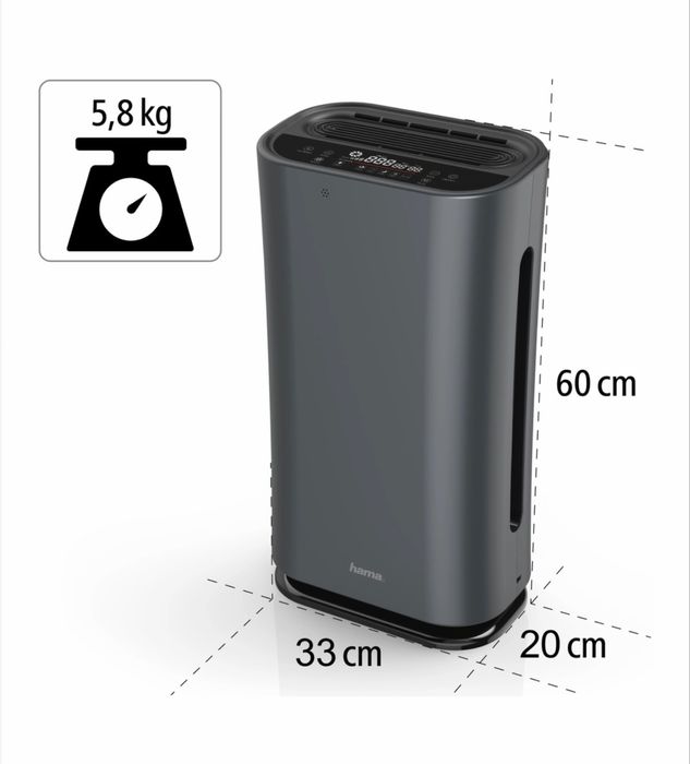 Purificator de Aer Hama Basic, CADR 200 mc/h, Control touch