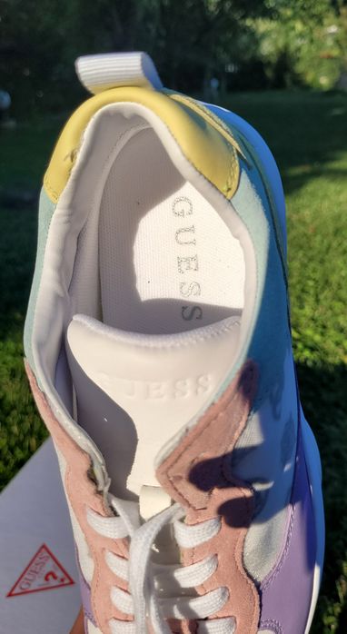 Pantofi sport, Sneakers marca originala Guess, noi, marimea 39, piele naturala