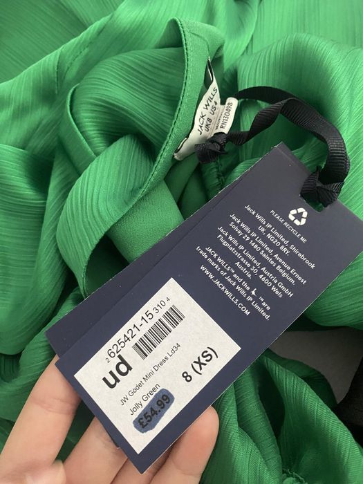 Оригинални Зелена и черна  сатенени рокли на Jack Wills