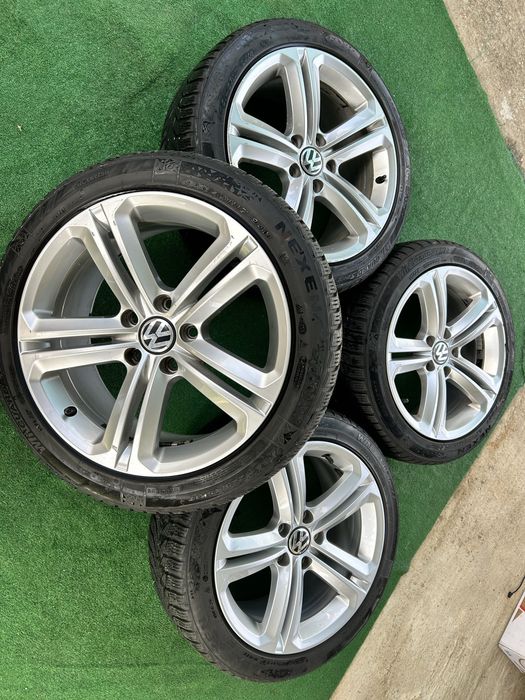 5х112 17 8j ET 41 за vw passat golf 5 6 touran tiguan skoda seat kadi с зимни гуми