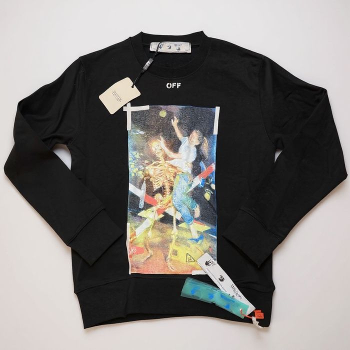 Off white - black art hoodie - size S