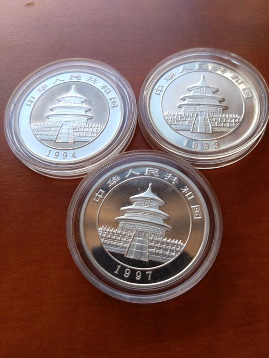 Сребърни монети "China panda", 1 oz, Китай