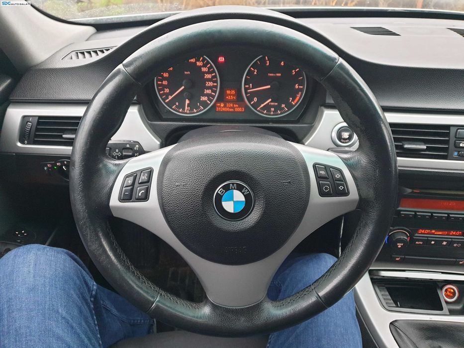 Volan 3 Spite Piele cu Comenzi FARA Airbag BMW Seria 3 E90 E91 2004 - 2011 [K9313]