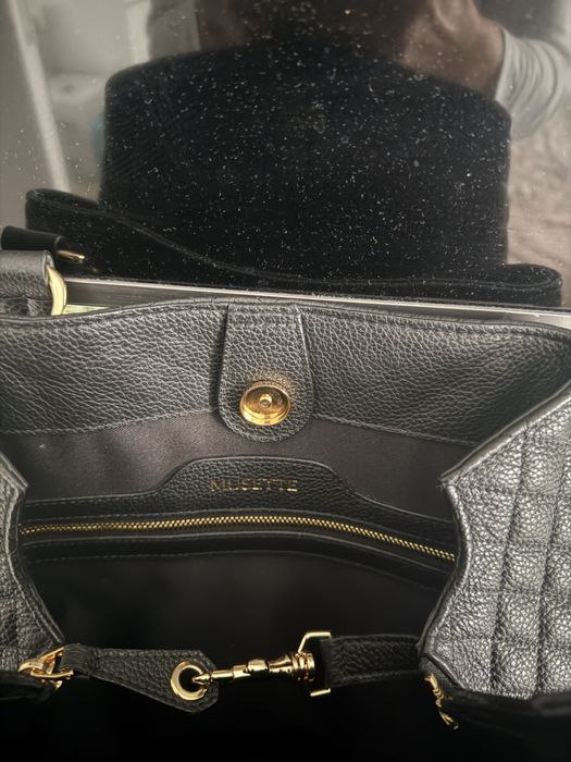 Geanta din piele naturala Musette model Arnela