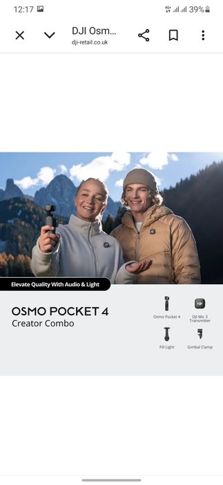 Dji Osmo Pocket 4 Creator Combo