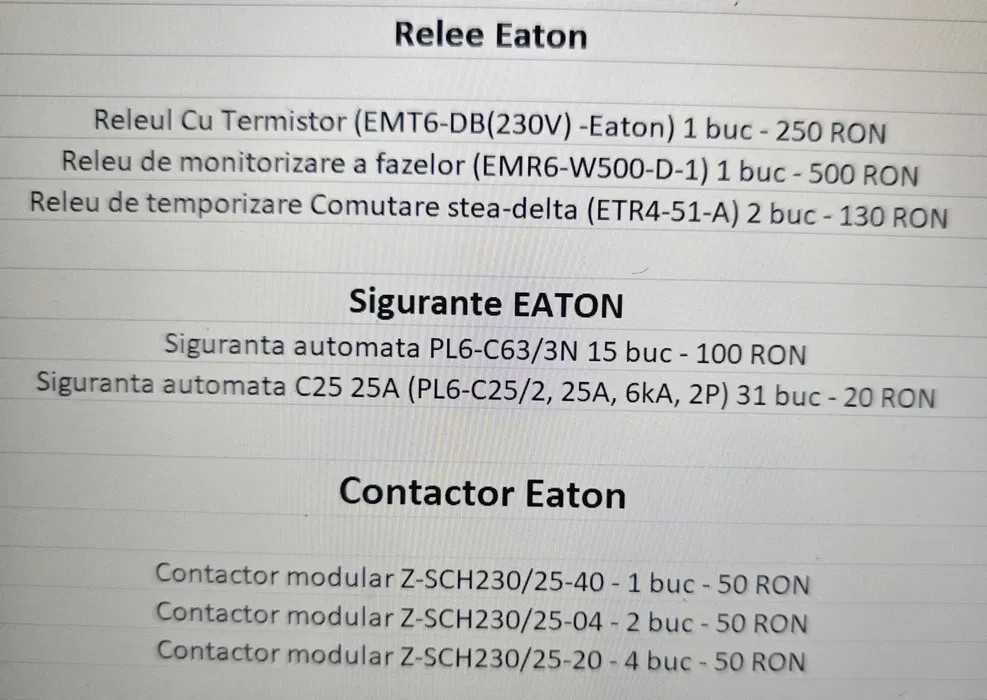 Siguranta automata 4P (3P+N) 63A Eaton PL6-C63/3N Eaton