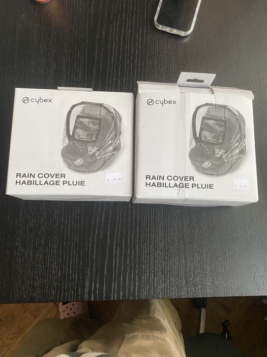 За близнаци 2бр Стол за кола Cybex Aton 5 + Адаптер +Дъждобран