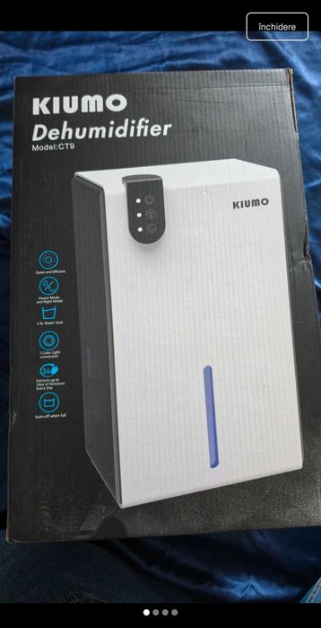 Aparat kiumo, dezumidificator, 20 mp, nou, lumini