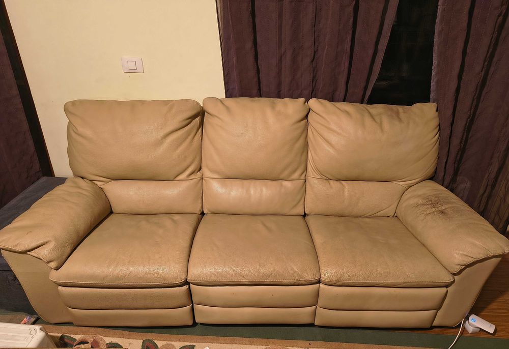 canapea 3 locuri recliner pe locurile laterale