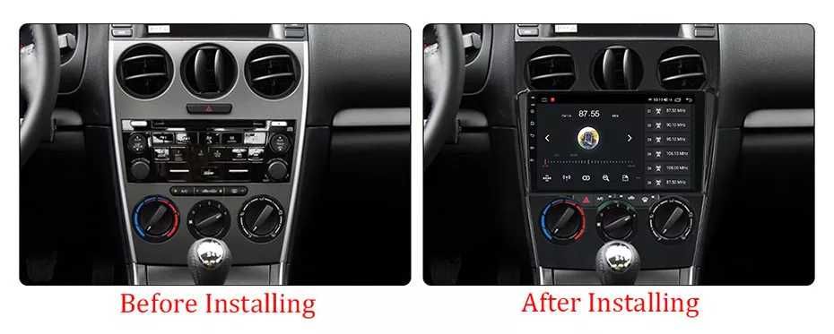 NAVIGATIE Android 14 Mazda 6 2002 - 2008 1/8 Gb Waze CarPlay + CAMERA