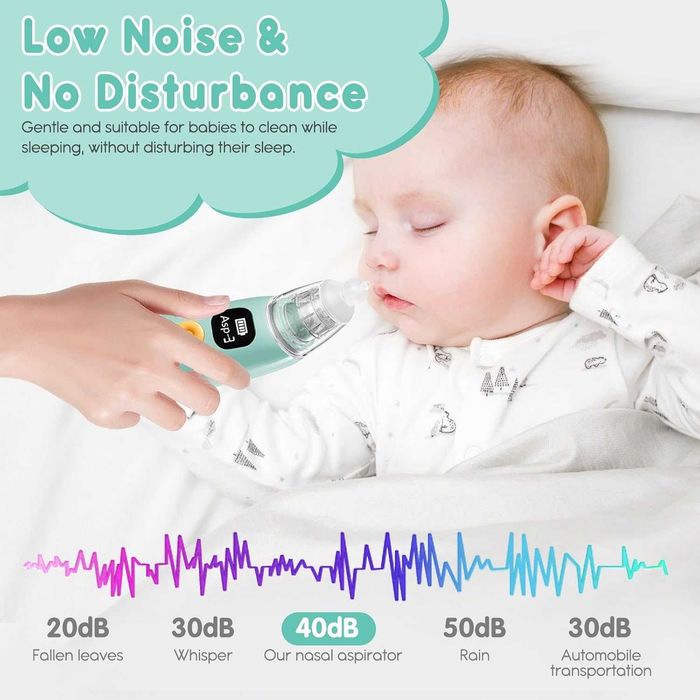 FACAIO Назален аспиратор с 3 накрайника, музикална, светлинна  функция