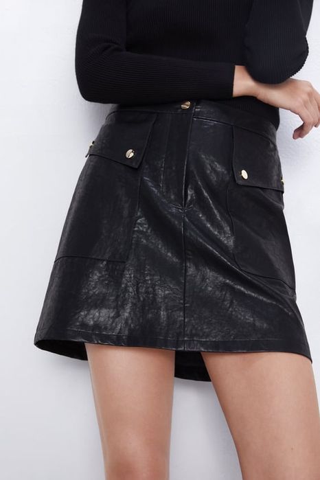 Кожена пола Zara