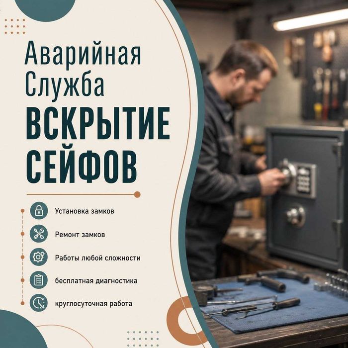 Вскрытие сейфа:восстановить код:ключи:открыть замок:ремонт замка:двери