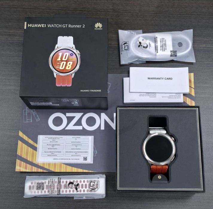 КАТО НОВ 43mm Huawei watch GT Runner 2 Гаранция Ozone 2028 Orange Titanium