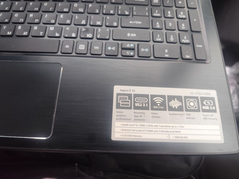 Продам Acer с GTX 950M