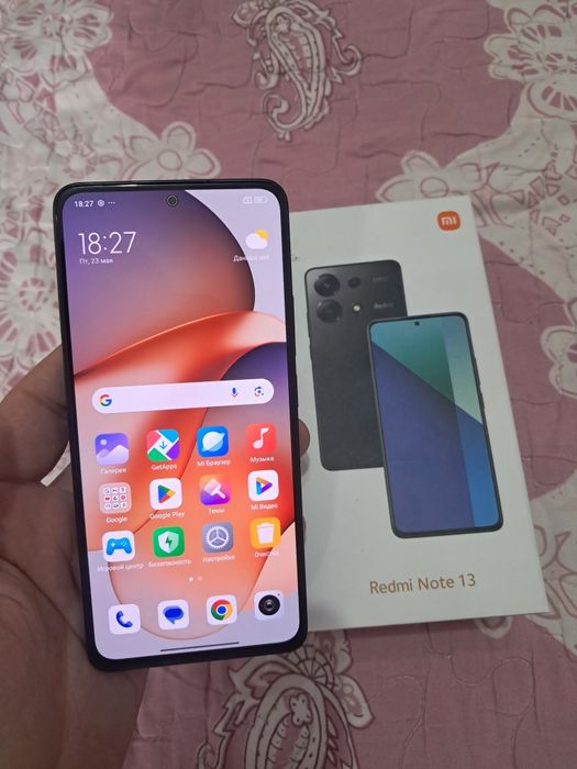 Xiaomi Redmi Note 13 8+8/128GB Black Igravoy Karobka Holati Ideal Zor