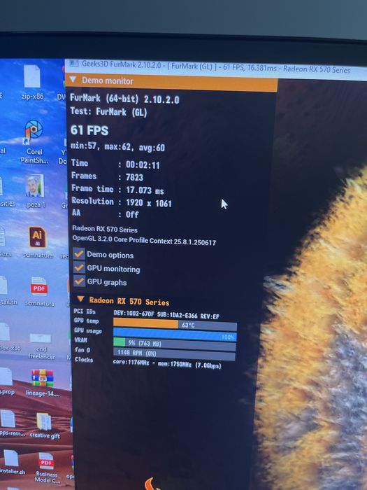 Saphire rx 570 de 8gb