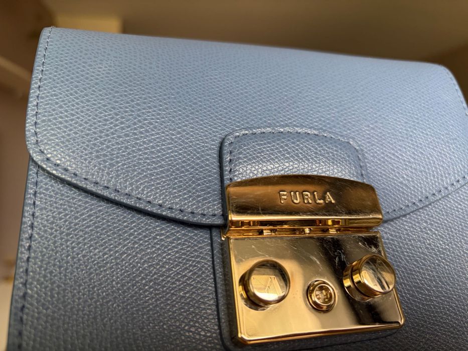 Furla Metropolis Mini Crossbody Blu Denim