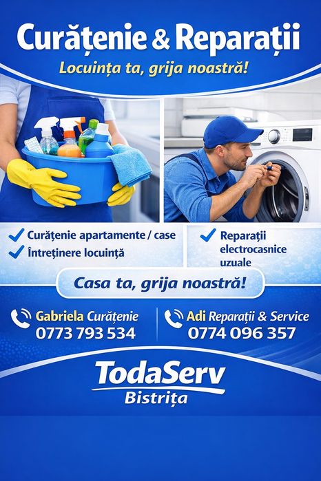 Curatenie la domiciliu si firme | Tot jud B-N și pe sate